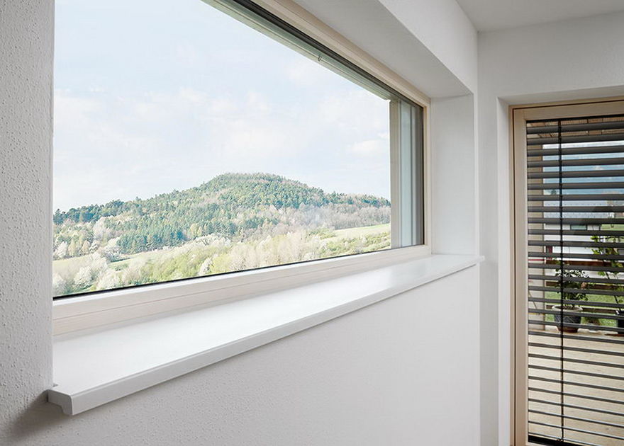Eder Fensterbank - helopal linea - Einbau mit Schattenfuge